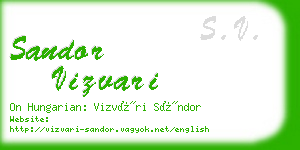 sandor vizvari business card